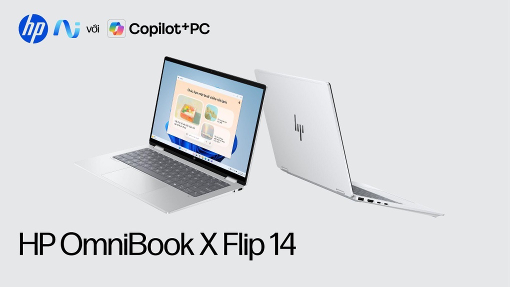 Laptop HP OmniBook X Flip 14 mới mỏng nhẹ, hiệu năng AI vượt trội - 1 Laptop HP OmniBook X Flip 14 mới mỏng nhẹ, hiệu năng AI vượt trội - 1